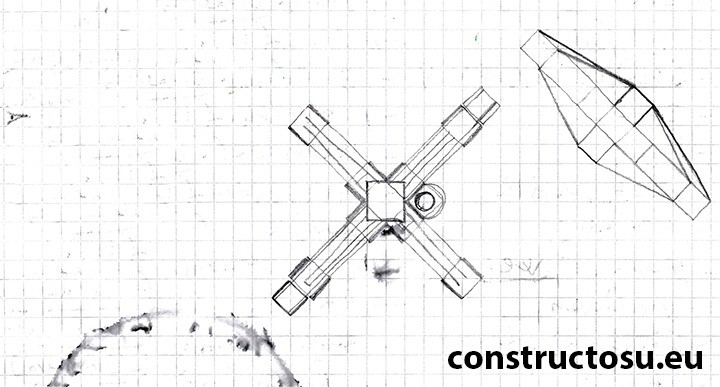 Schița unei mașini de pilonat sub 750 de Kg